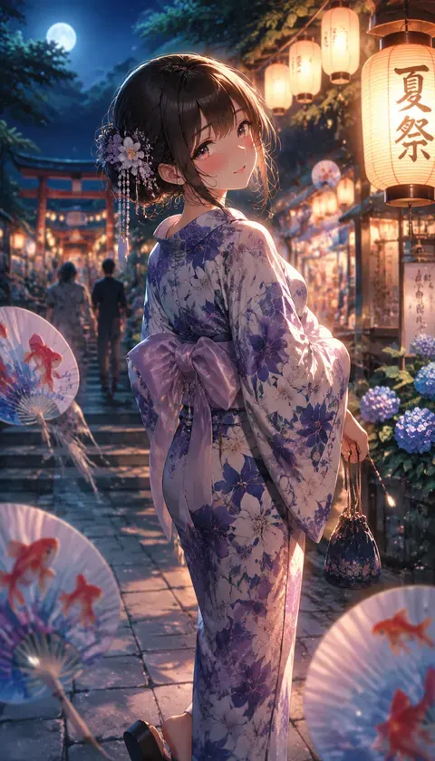 夏夜浴衣绘 · AI图集 · 阿糖风