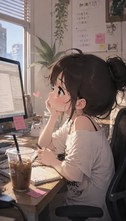 假装上班 · AI图集 · 浅夏的搭子