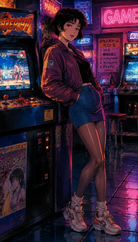 街机厅夜色