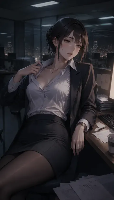 夜班留白