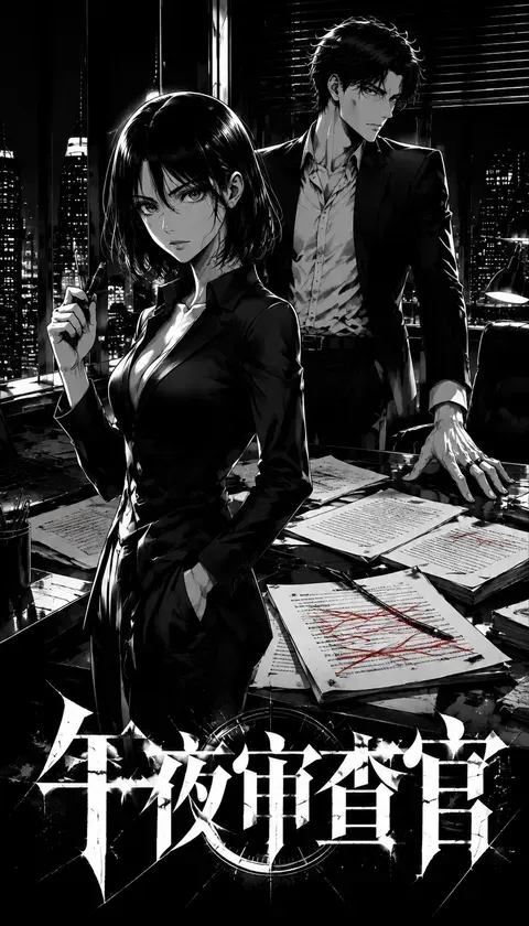 午夜审查官 · AI漫画 · 半糖刚下班