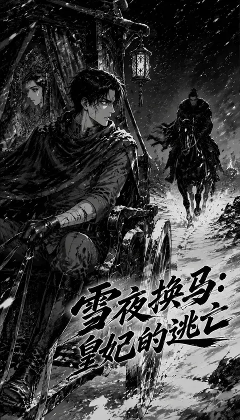 雪夜换马：皇妃的逃亡 · AI漫画 · mint_park8