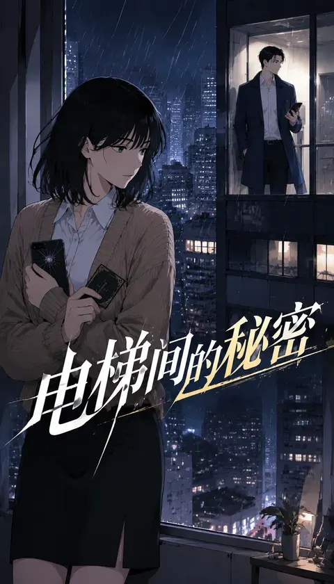 电梯间的秘密 · AI漫画 · 温酒乐