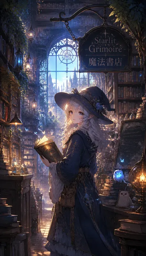 奇幻动漫·魔法书店 · AI图集 · starry_echo