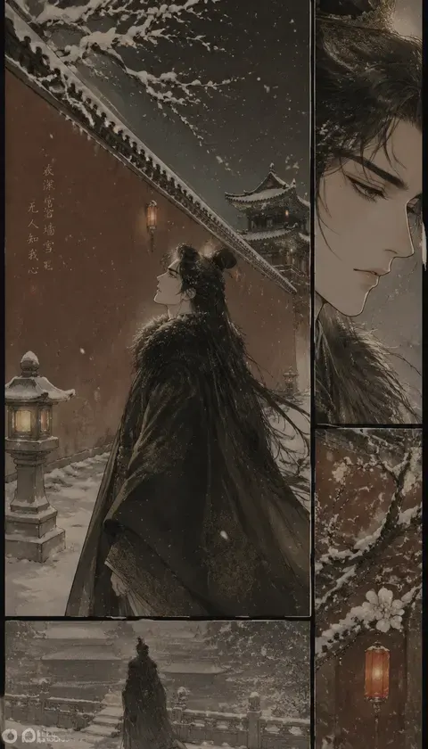 古风·雪夜宫墙 · AI图集 · 深夜不想卷