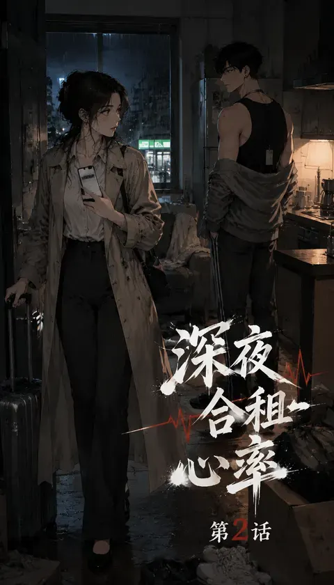 深夜合租心率 · AI漫画 · 拾光北