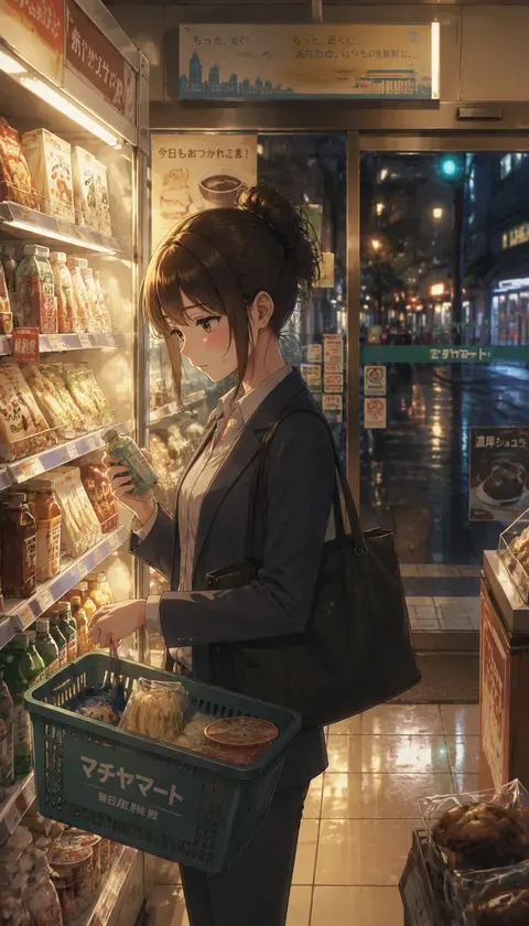 日常系·加班后的便利店 · AI图集 · 279785420