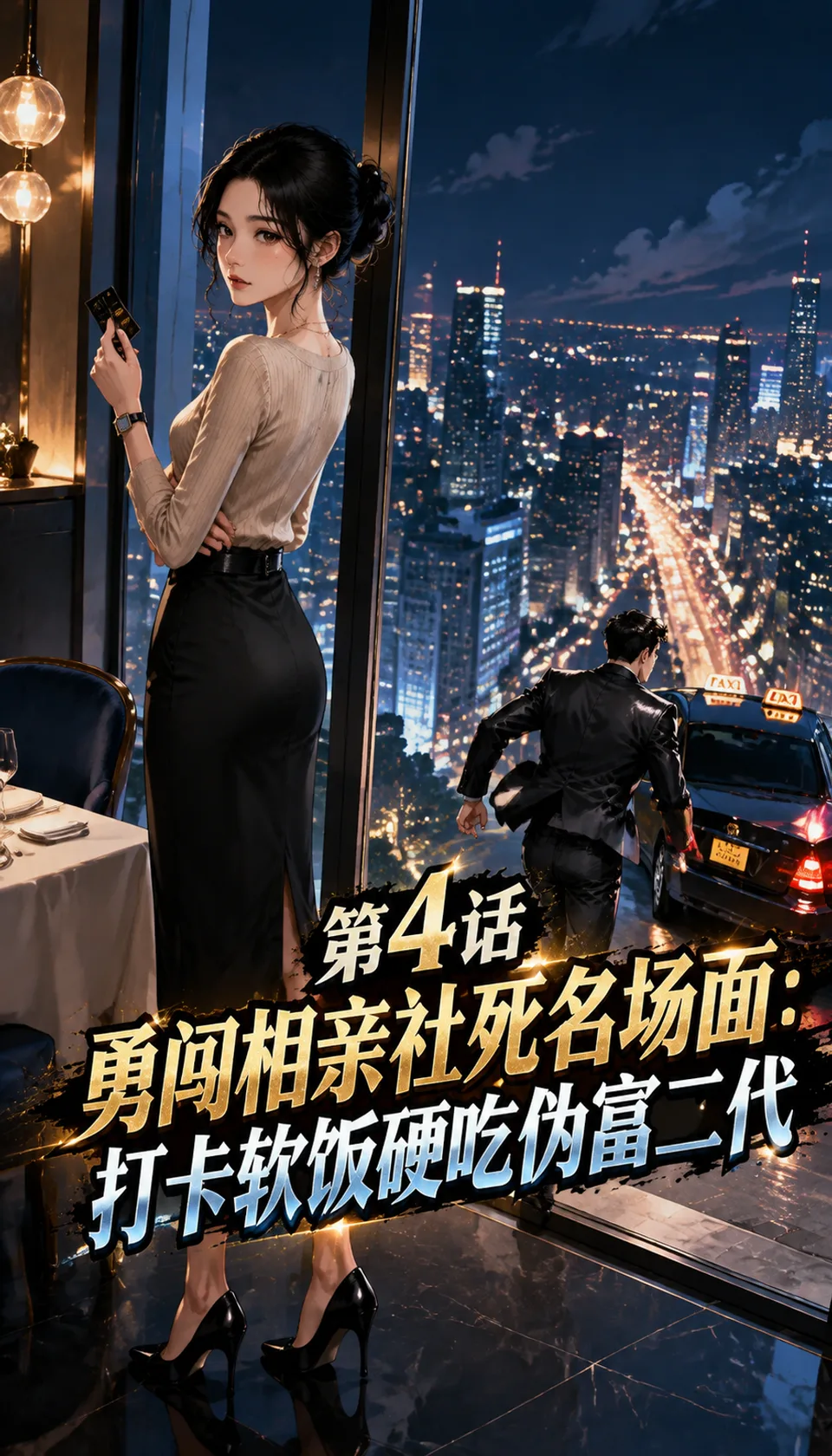 第4话勇闯相亲社死名场面：打卡软饭硬吃伪富二代 · AI漫画 · 下馆子吃面