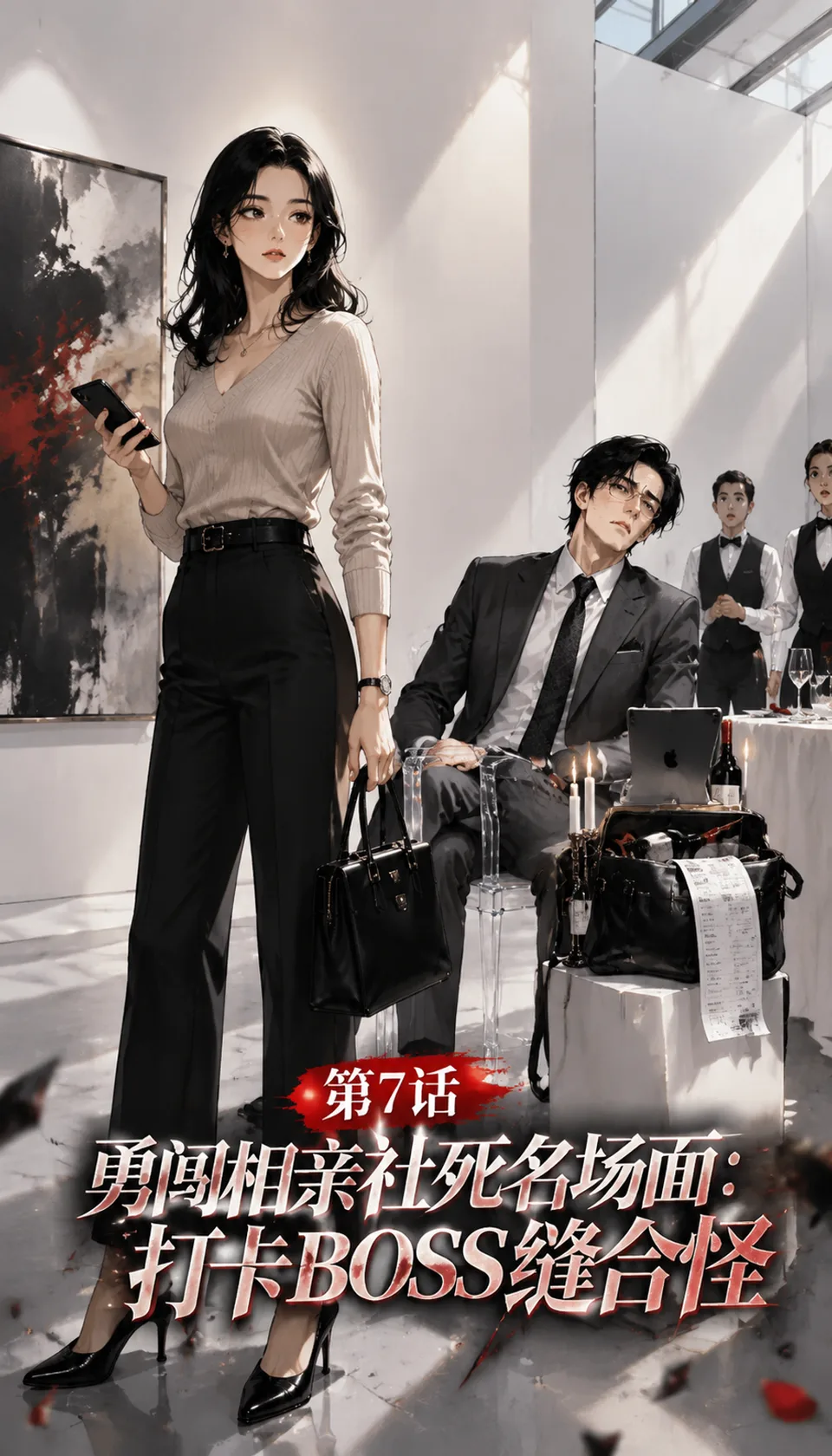 第7话 勇闯相亲社死名场面：打卡BOSS缝合怪 · AI漫画 · 下馆子吃面