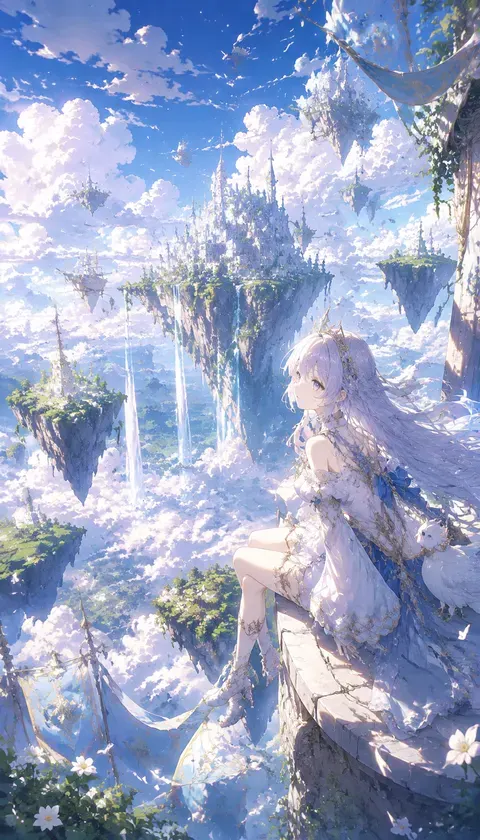 奇幻动漫·浮空岛 · AI图集 · pixelbird