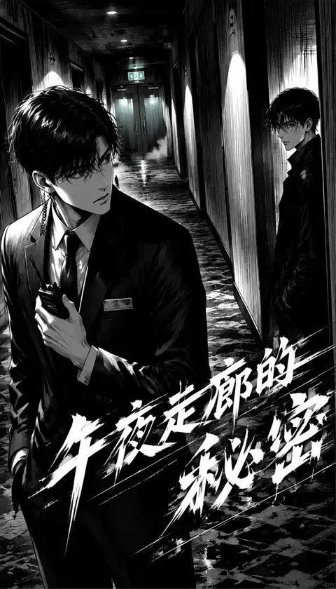 午夜走廊的秘密 · AI漫画 · 19766700427