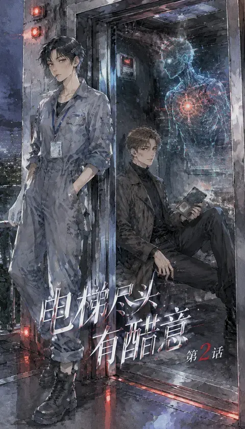 电梯尽头有醋意 · AI漫画 · 听风星星