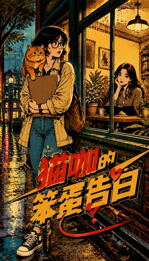 猫咖的笨蛋告白 · AI漫画 · 远航爱摸鱼