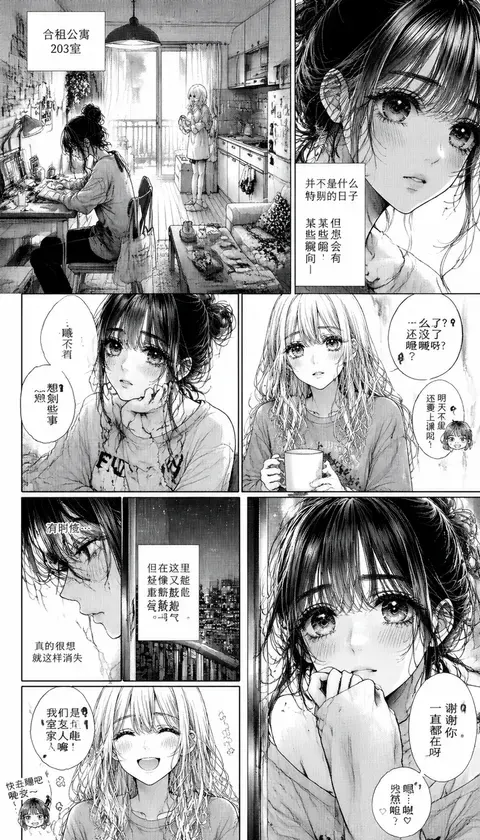 女同百合·合租公寓 · AI图集 · 半糖爱潜水