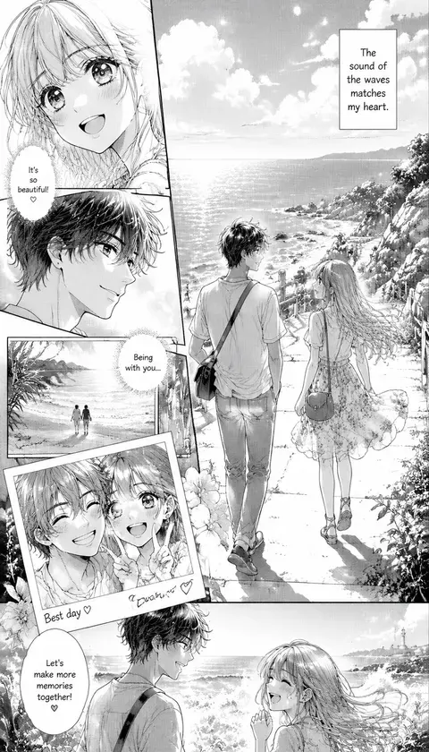 女同百合·海边双人旅行 · AI 이미지 모음 · 浮光搭子04