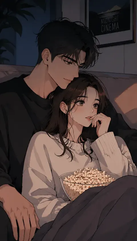 轻欲·沙发上看电影的靠近 · AI图集 · cosmicfoxs