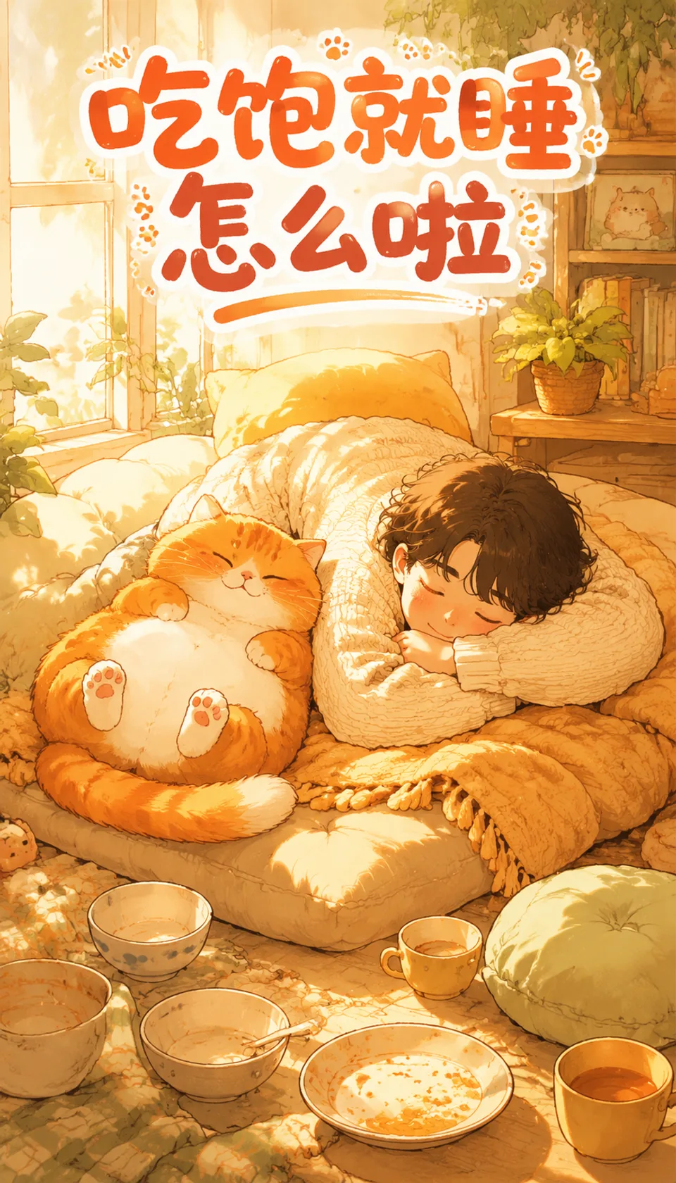 吃饱就睡怎么啦 · AI漫画 · amadeus